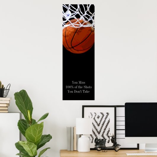 アートポップ・アートの引用文やる気を起こさせるバスケットボールドアポスター ポスター (ホームオフィス)
