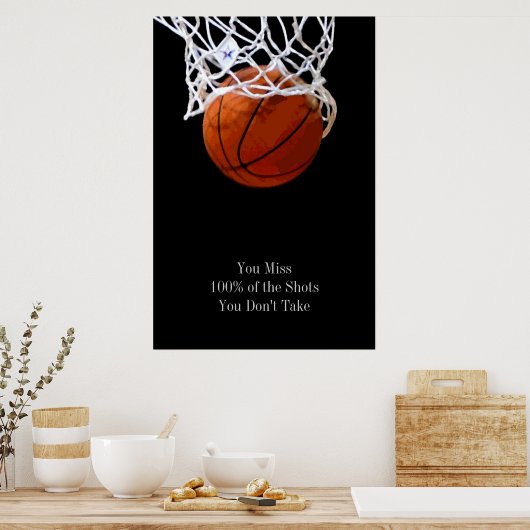 アートポップ・アートの引用文やる気を起こさせるバスケットボールポスター ポスター (キッチン)