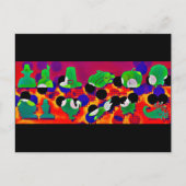 アートポップ・アートの感謝祭シルエット シーズンポストカード (正面)