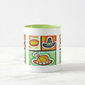 アートポップ・アートの感謝祭ディナー マグカップ (中央)