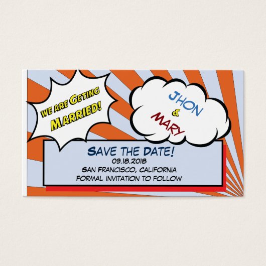 アートポップ・アートの漫画スタイル日付の保存 (正面)