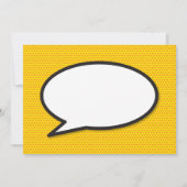 アートポップ・アートの漫画ブックのスピーチバ感謝していブル サンキューカード (正面)