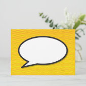 アートポップ・アートの漫画ブックのスピーチバ感謝していブル サンキューカード (スタンド正面)