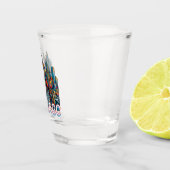 アートポップ・アートの漫画ブックシカゴ,イリノイ州スカイライン ショットグラス (右)