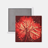 アートポップ・アートの秋の葉磁石 マグネット (正面/裏面)