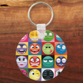 アートポップ・アートの絵文字 キーホルダー (正面)