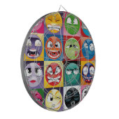 アートポップ・アートの絵文字 ダーツボード (正面左)