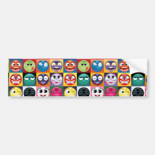 アートポップ・アートの絵文字 バンパーステッカー