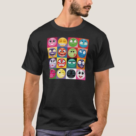 アートポップ・アートの絵文字 Tシャツ (正面)