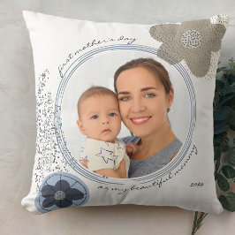 アートポップ・アートの花編集可能な文言カスタム写真 クッション