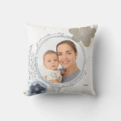 アートポップ・アートの花編集可能な文言カスタム写真 クッション (正面)