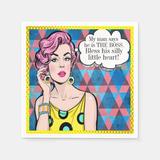 アートポップ・アートの関連ユーモア・カクテルナプキン スタンダードカクテルナプキン (正面)