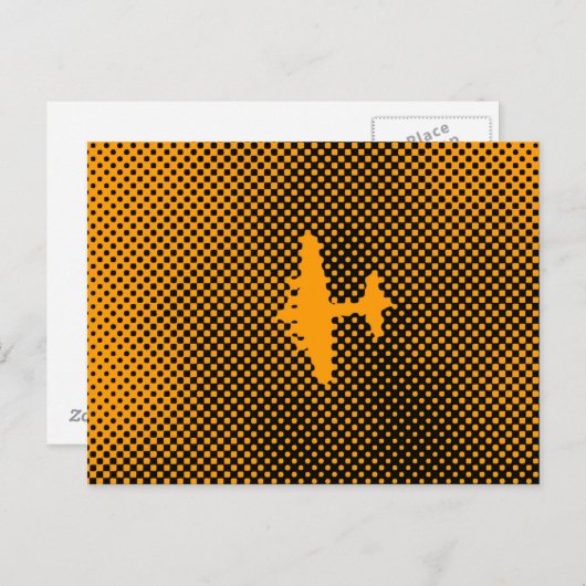 アートポップ・アートの飛行機はがき ポストカード (正面/裏面)