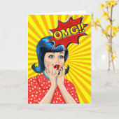 アートポップ・アートの驚く女性誕生日あなたが素晴らしく見える カード (黄色い花)