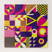 アートポップ・アートの、カラフルの幾何学的な形状。 ジグソーパズル (横)