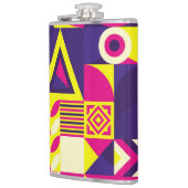 アートポップ・アートの、カラフルの幾何学的な形状。 フラスク (左)