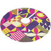 アートポップ・アートの、カラフルの幾何学的な形状。 ブラッシュドポリエステルツリースカート (アングル)