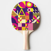 アートポップ・アートの、カラフルの幾何学的な形状。 卓球ラケット (正面)
