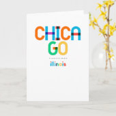 アートポップ・アートの・シカゴ・イリノイ中世紀半ば カード (黄色い花)