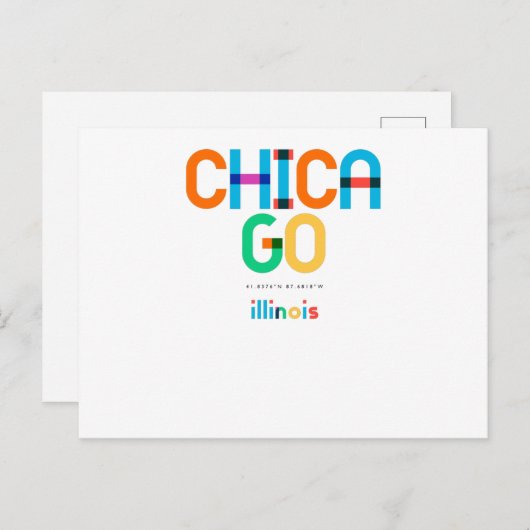 アートポップ・アートの・シカゴ・イリノイ中世紀半ば ポストカード (正面/裏面)