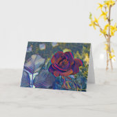 アートポップ・アートの・レッド・ローズ カード (黄色い花)