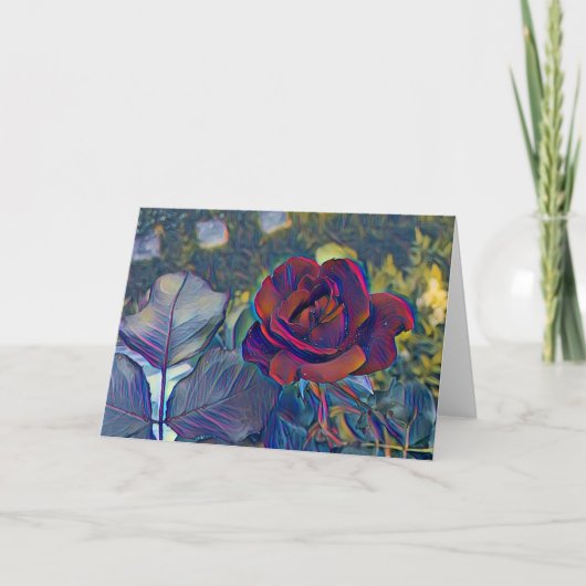 アートポップ・アートの・レッド・ローズ カード (正面)