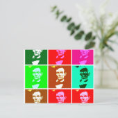 アートポップ・アートの.esque Abraham Lincoln ポストカード (スタンド正面)