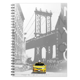 アートポップ・アートのNYCイエロータクシーニューヨークシティブルックリン ノートブック