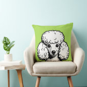 アートポードルポップ・アートのアトミックグリーン&ホワイトシックな美学 クッション (椅子)