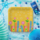 アートポーランドフォークフラワーズ紙プレート ペーパープレート (パーティー)