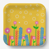 アートポーランドフォークフラワーズ紙プレート ペーパープレート (正面)