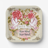アートムーブズ イリュージョンのオリジナルウェディングペーパープレート「I Thee Wed」 ペーパープレート (正面)