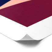 アートモダンウーマンポートレート – 赤と青の幾何学的 ポスター (角)