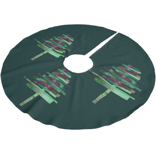 アートモダンクラフトのクリスマスツリー ブラッシュドポリエステルツリースカート (アングル)