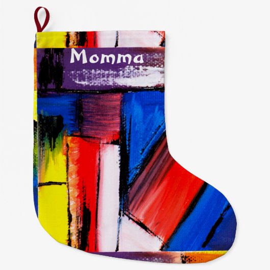 アートモダンクリスマスストッキング ラージクリスマスストッキング (正面)