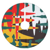 アートモダンクリスマスツリースカート4ネーションズデコール ブラッシュドポリエステルツリースカート (正面)