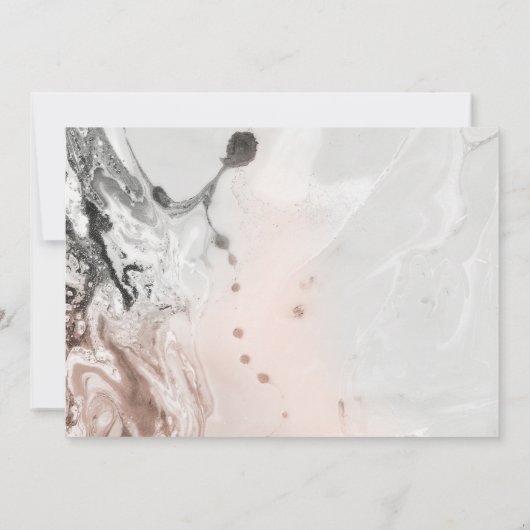 アートモダンサプライズガールゴールドフォイルベビーシャワー 招待状 (裏面)