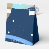 アートモダンサプライズ少年金ゴールドレタリングベビーシャワー フェイバーボックス (裏面サイド)