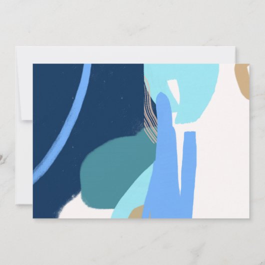 アートモダンサプライズ少年金ゴールドレタリングベビーシャワー 招待状 (裏面)