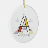 アートモダンスタイルモノグラム。レターA セラミックオーナメント (右)