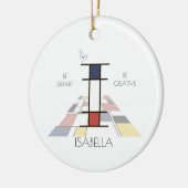 アートモダンスタイルモノグラム。手紙I セラミックオーナメント (左)