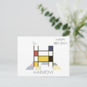 アートモダンスタイルモノグラム。文字H ポストカード (スタンド正面)