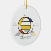 アートモダンスタイルモノグラム。文字O セラミックオーナメント (右)