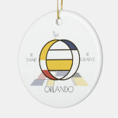 アートモダンスタイルモノグラム。文字O セラミックオーナメント (左)