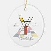 アートモダンスタイルモノグラム。文字Y セラミックオーナメント (左)