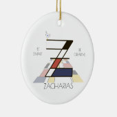 アートモダンスタイルモノグラム。文字Z セラミックオーナメント (右)