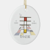 アートモダンスタイルMonogram。文字T セラミックオーナメント (右)