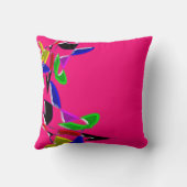 アートモダンテクスチャ、ピンク クッション (裏面)