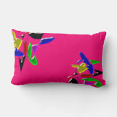 アートモダンテクスチャ、ピンク ランバークッション (裏面)