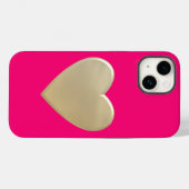 アートモダンテクスチャ、ピンク Case-Mate iPhoneケース (裏面 (横))